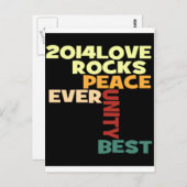 2014 Liebe Rocks Peace Art Print Postkarte (Vorne/Hinten)