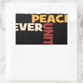 2014 Liebe Rocks Peace Art Print Rechteckiger Aufkleber (Tasche)
