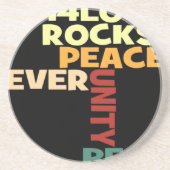 2014 Liebe Rocks Peace Art Print Sandstein Untersetzer (Vorne)