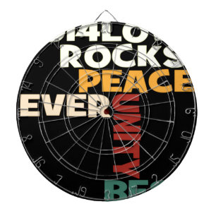 2014 Love Rocks Peace Kunstprint Dartscheibe