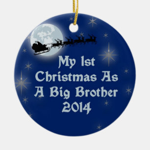 2014 mein 1. Weihnachten als großer Bruder Keramikornament