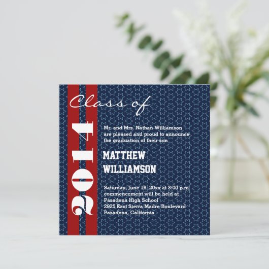 2014 oder jedes Jahr Red White Blue Abschluss V02 Ankündigung (Stehend Vorderseite)