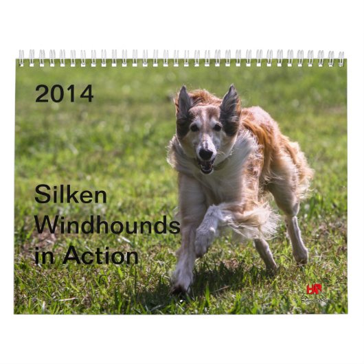 2014 seidenes Windhounds in Aktion 1-6 Kalender (Titelbild)