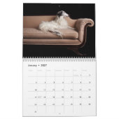 2014 seidenes Windhounds in Ruhe 1-4 Kalender (Jan 2027)