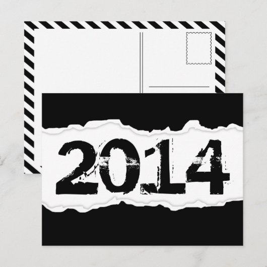 2014 (Seitenränder) Postkarte (Vorne/Hinten)