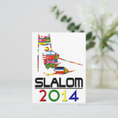 2014: Slalom Postkarte (Stehend Vorderseite)