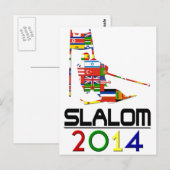 2014: Slalom Postkarte (Vorne/Hinten)