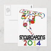 2014: Snowboarden Postkarte (Vorne/Hinten)