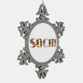 2014: Sochi Schneeflocken Zinn-Ornament (Links)