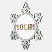 2014: Sochi Schneeflocken Zinn-Ornament (Rechts)