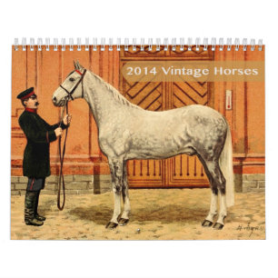 2014 Vintage Pferdekalender Kalender