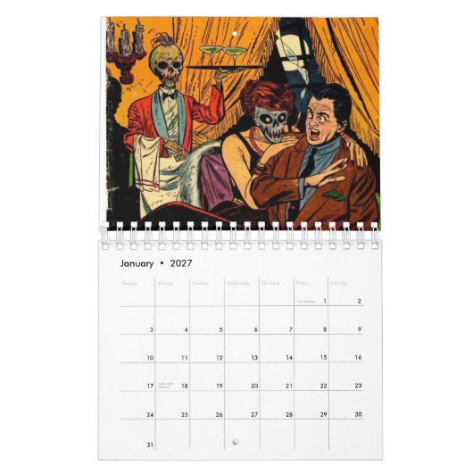 2014 Vintager Horror-Comic-Kalender Kalender (Jan 2027)