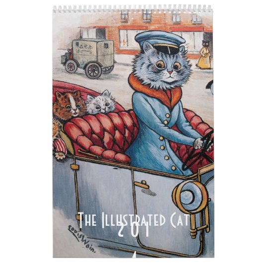 2014 Vintager Katzen-Kalender - Louis Wain Kalender (Titelbild)