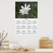 2014 - Weißer Daffodil - Mauerkalender Poster (Küche)