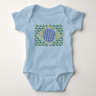 2014 Weltmeisterschaftfans Brasilien-Flagge Baby Strampler