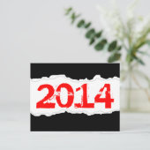 2014 (zerrissenes Papier) Postkarte (Stehend Vorderseite)