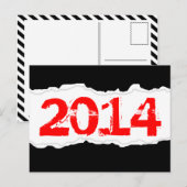 2014 (zerrissenes Papier) Postkarte (Vorne/Hinten)
