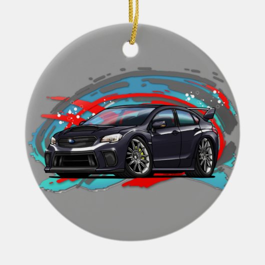 2015-2018 schwarzes WRX Keramikornament (Vorne)