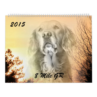 2015 8 Meilen-golden retriever Caledar Kalender