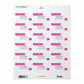 2015 Abschluss-Adressetikett | Rosa Adressaufkleber (Vorne)