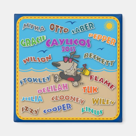 2015 Beach Names Magnet (Vorne)