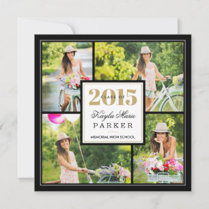 2015 Einladung zum Abschluss "Classy Foto Collage"