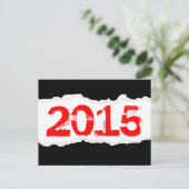 2015 (gerissenes Papier) Postkarte (Stehend Vorderseite)