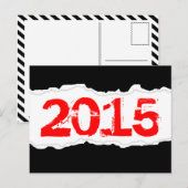 2015 (gerissenes Papier) Postkarte (Vorne/Hinten)