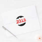 2015 (gerissenes Papier) Runder Aufkleber (Umschlag)