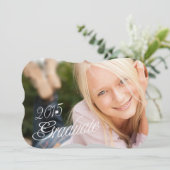 2015 Grad Girly Foto Graduation Party - Einladung (Stehend Vorderseite)