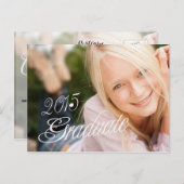 2015 Grad Girly Foto Graduation Party - Einladung (Vorne/Hinten)