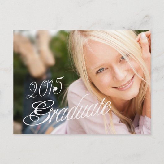 2015 Grad Girly Foto Graduation Party - Einladung (Vorderseite)