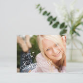 2015 Grad Girly Foto Graduation Party - Einladung (Stehend Vorderseite)