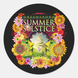 2015 Greensboro Summer Solstice Festival Souvenir Runder Aufkleber