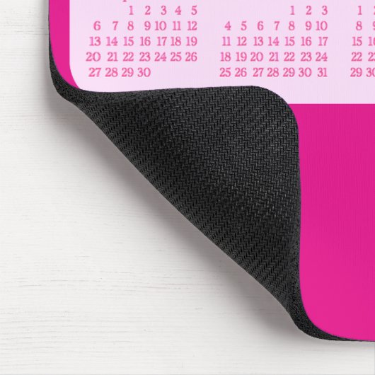 2015 Kalender-antike rosa Mausunterlage Mousepad (Ecke)