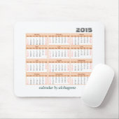 2015 Kalender-Mausunterlage einfache orange Mousepad (Mit Mouse)