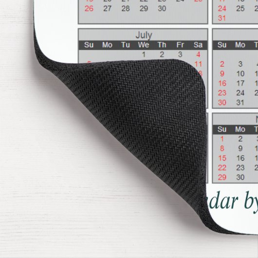 2015 Kalender-Mausunterlage einfaches Grau Mousepad (Ecke)