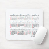 2015 Kalender-Mausunterlage einfaches Graues und Mousepad (Mit Mouse)