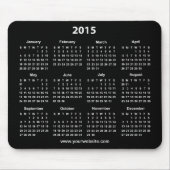 2015 Kalender-Schwarzweiss-Geschäft Mousepad (Vorne)