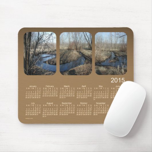 2015 Landschaftskalender durch Janz Brown Mousepad (Mit Mouse)