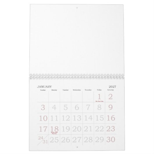 2015 Leerzeitkalender mit großen Feiertagen Kalender (Jan 2027)