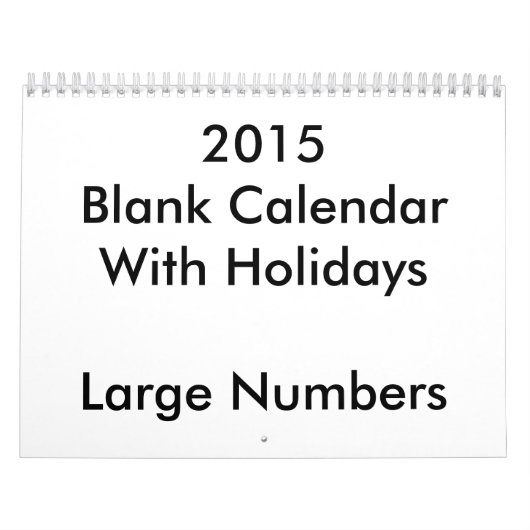 2015 Leerzeitkalender mit großen Feiertagen Kalender (Titelbild)