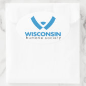 2015 Logo der "Wisconsin Humane Society" Ovaler Aufkleber (Tasche)