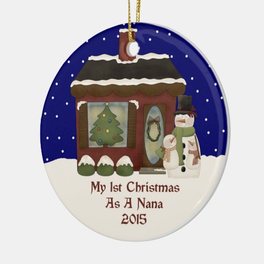 2015 mein 1. Weihnachten als Nana Keramik Ornament (Links)