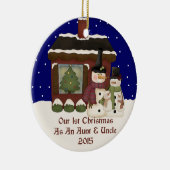 2015 mein 1. Weihnachten als Tante u. Onkel Keramikornament (Rechts)