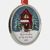 2015 mein erstes Weihnachten in meinem neuen Silbernes Ornament (Rechts)