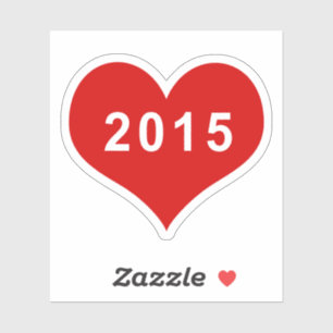 2015 Rotes Liebe Herz Vinyl Sticker