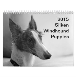 2015 seidene Windhound Welpen Kalender