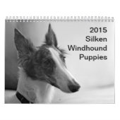 2015 seidene Windhound Welpen Kalender (Titelbild)