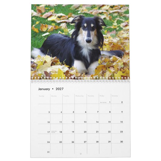 2015 seidenes Windhounds Kalender (Jan 2027)